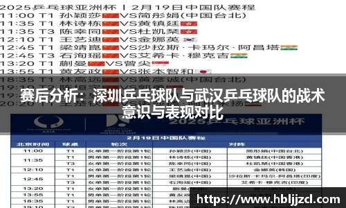 赛后分析：深圳乒乓球队与武汉乒乓球队的战术意识与表现对比